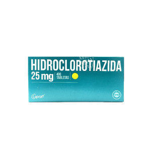 HIDROCLOROTIAZIDA 25 MG CAJA X 400 TABLETAS LAPROFF